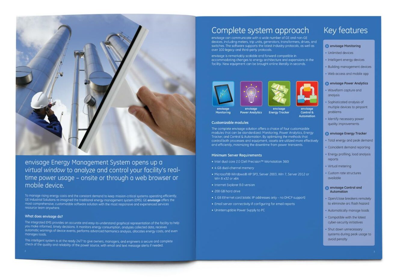 Portfolio Print Ge Envisage Brochure Spread